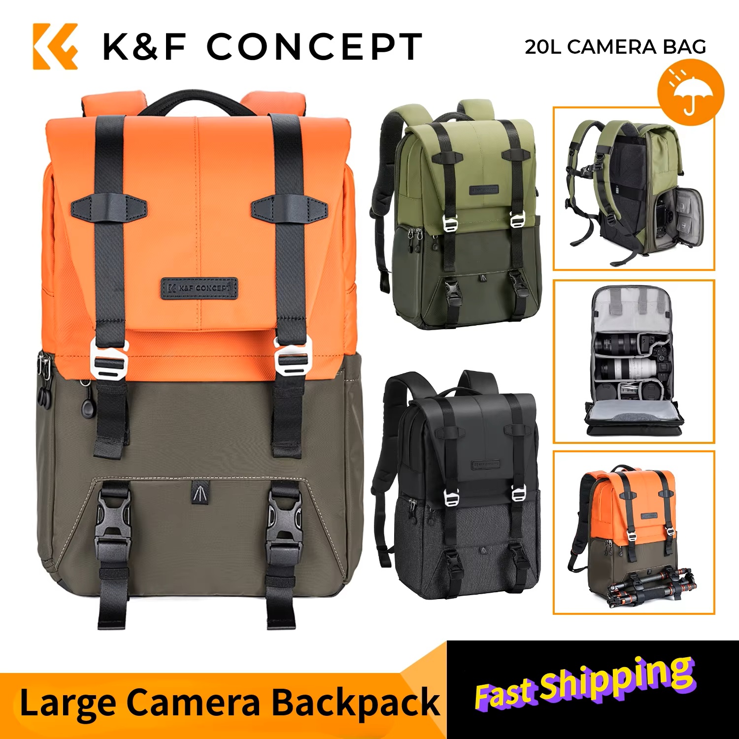 Photography Camera - K&F CONCEPT Camera Backpack Travel Photography