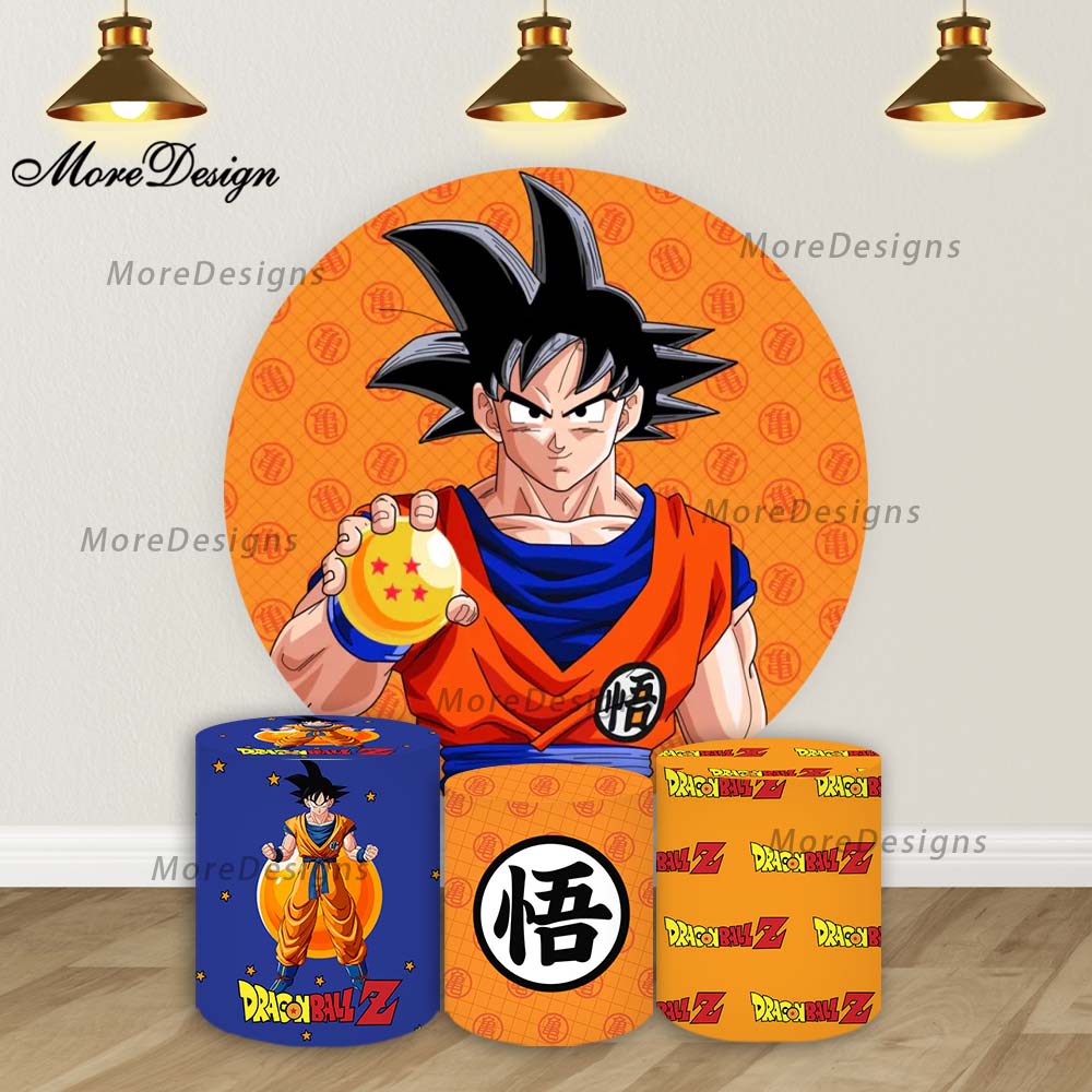 Photography Sport - Dragon Ball Z Birthday Round Backdrop