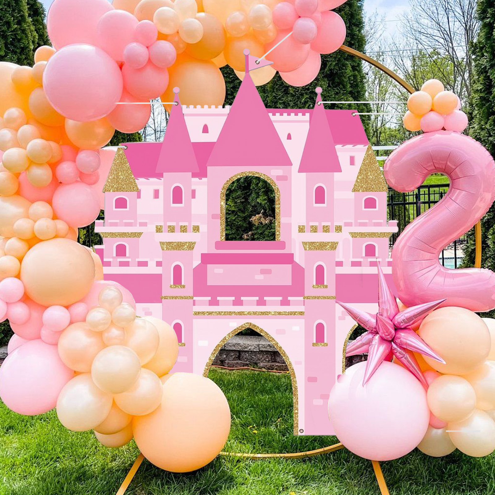 Photography Term - Pink Castle Party Photo Booth Props