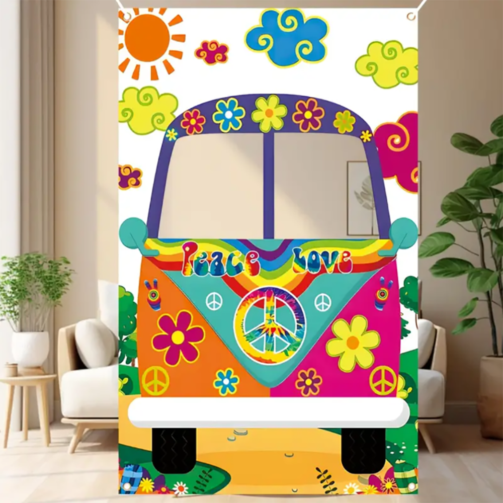 Photography Logo - Vintage Hippie Bus Photo Booth Props