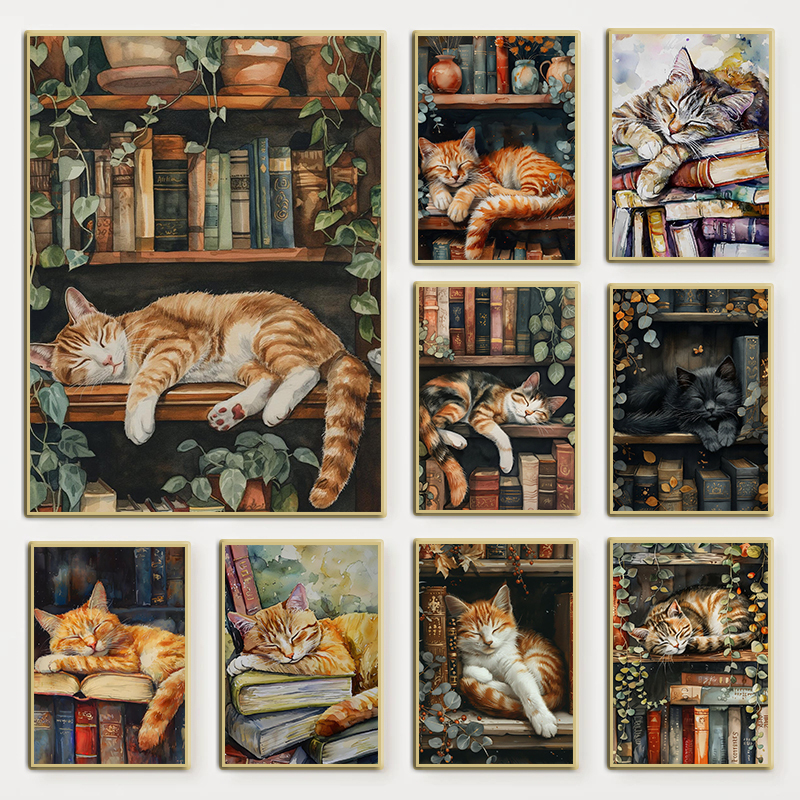 Cute Cat and Book Poster Victo – Photography Night recenzja i cena