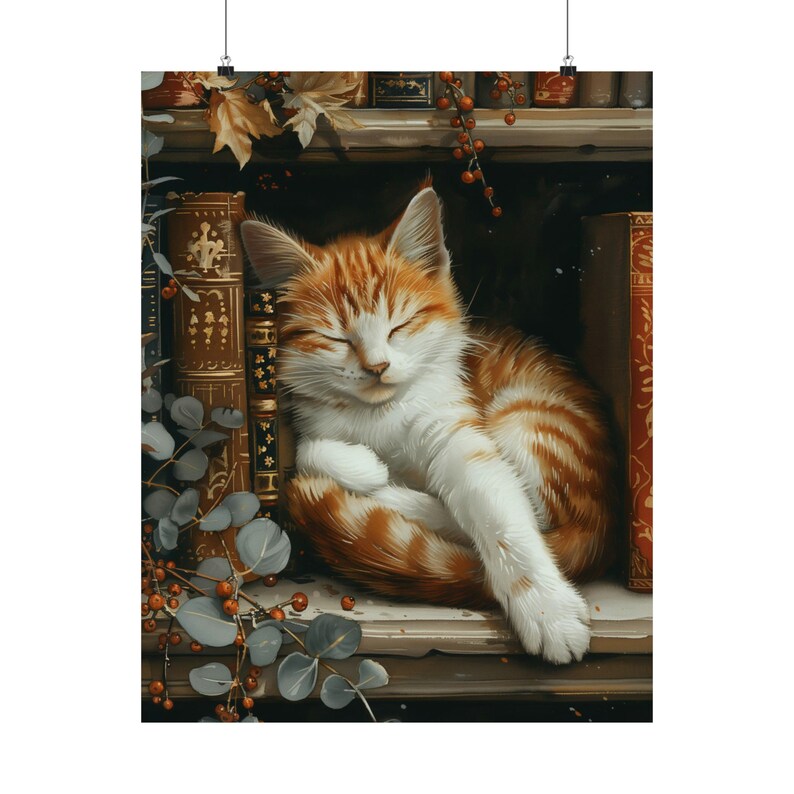 Cute Cat and Book Poster Victo – Photography Night recenzja i cena