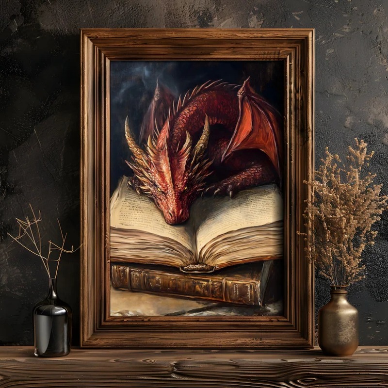 Large Dragon Reading Book Post – Photography Night recenzja i cena