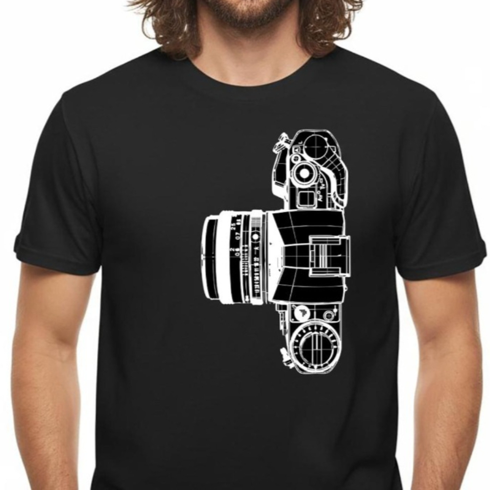 Vintage Camera T-Shirt Photogr – Photography Graphic Design recenzja i cena
