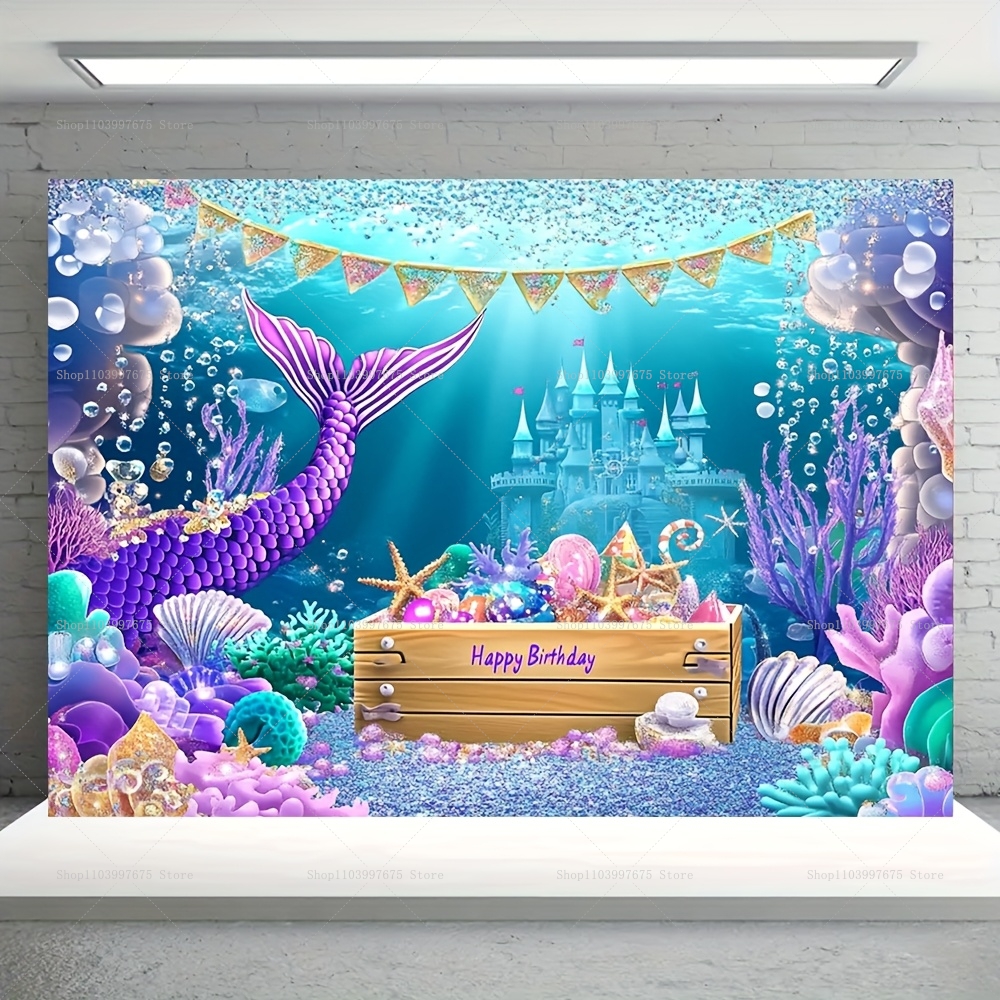 Mermaid Party Backdrops Childr – Photography Term recenzja i cena