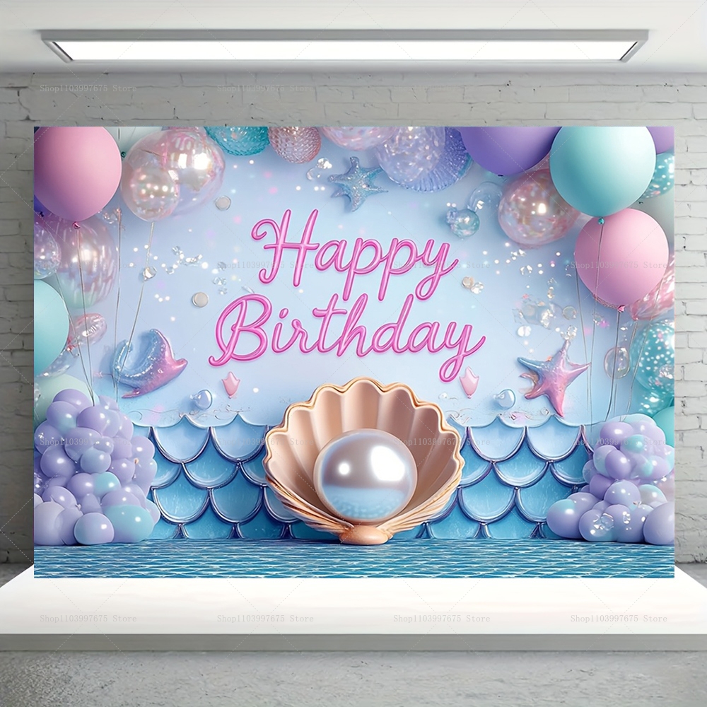 Mermaid Party Backdrops Childr – Photography Term recenzja i cena