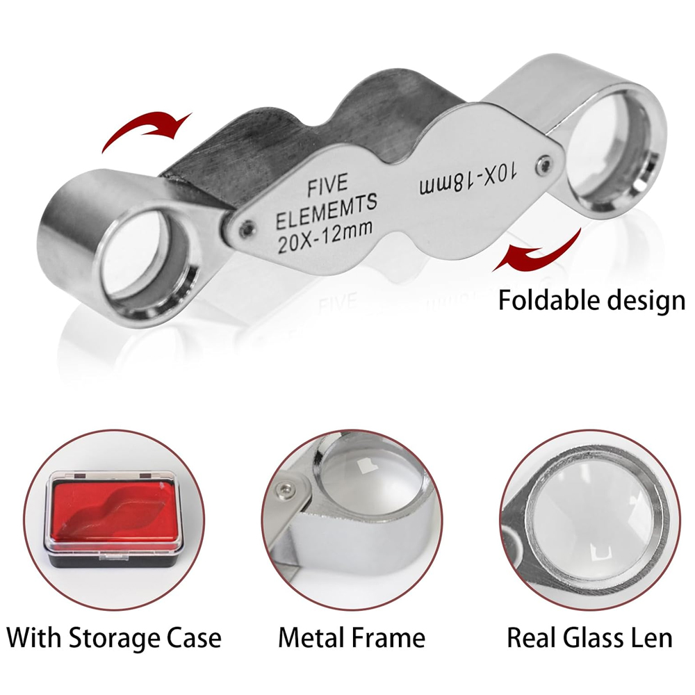 10X 20X Jewelers Loupe Pocket  – Eye Piece Magnifier recenzja i cena