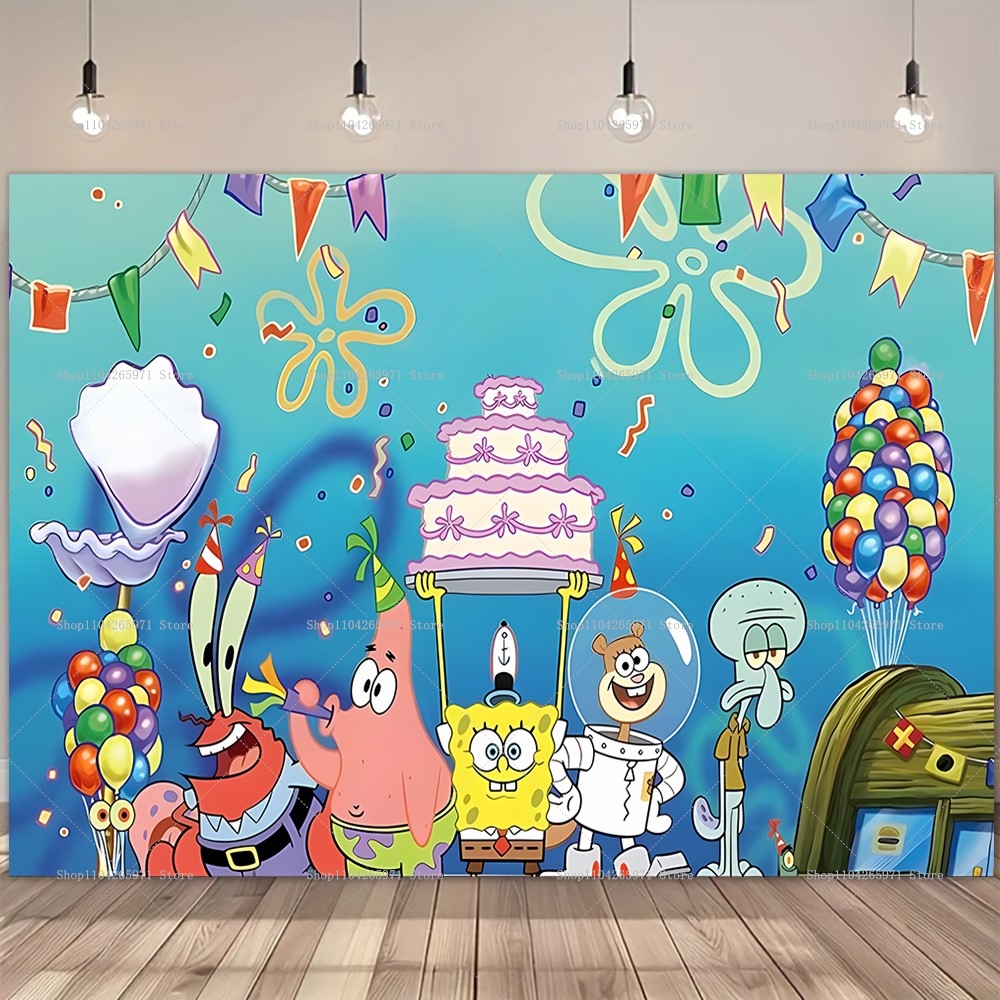 SpongeBob Party Backdrop Banne – Photography Sport recenzja i cena