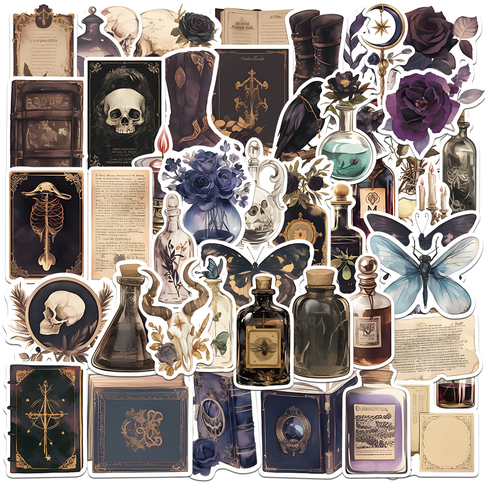 50PCS Dark Academia Stickers A – Photography Night recenzja i cena
