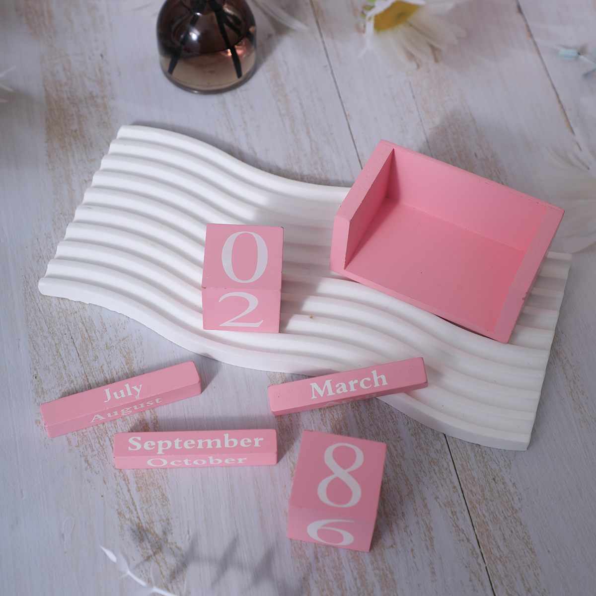 1set（6pcs）Vintage Wooden Perpe – Photography Date recenzja i cena
