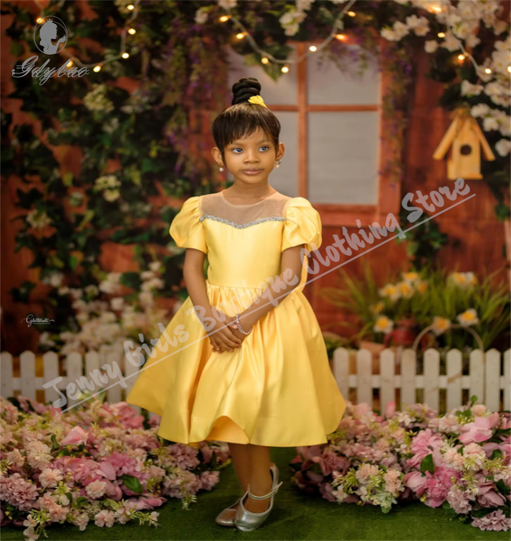 Flower Girl Dress Satin Knee-l – Photography Solo recenzja i cena