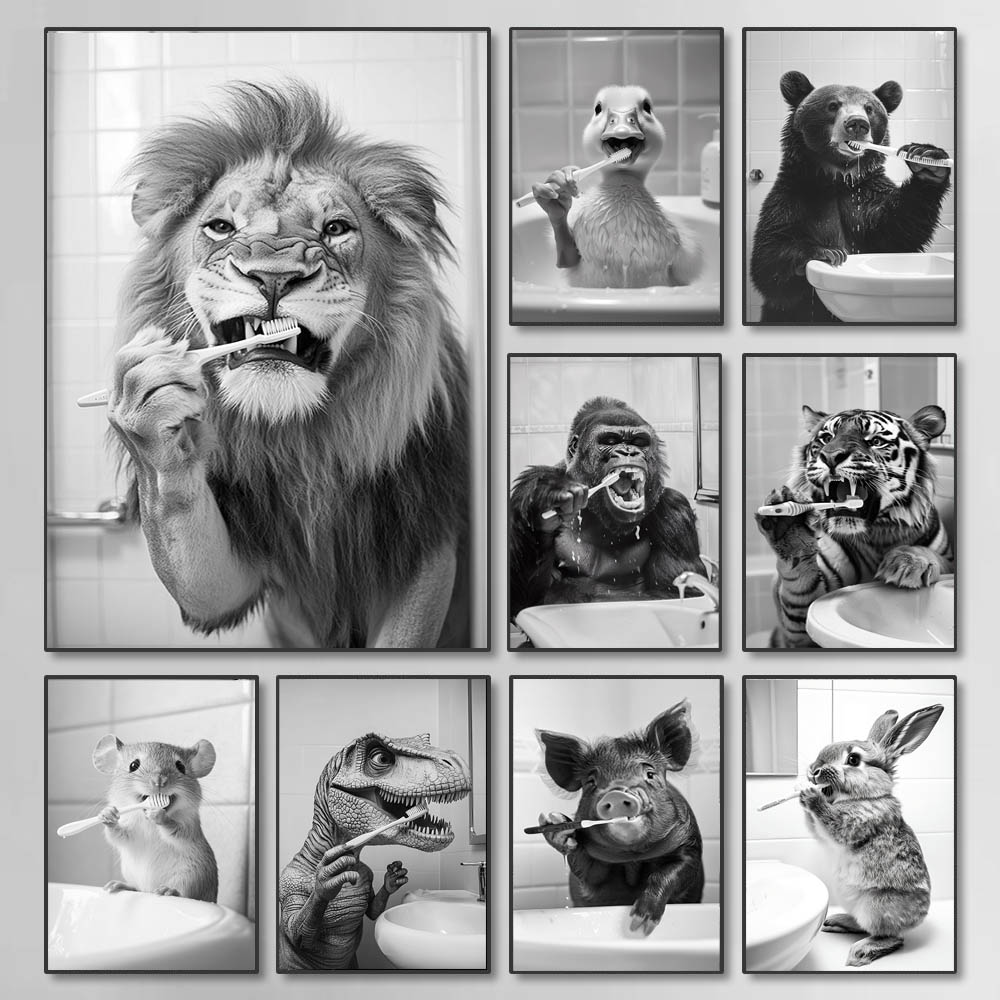 Black White Funny Bathroom Bru – Photography Techniques recenzja i cena