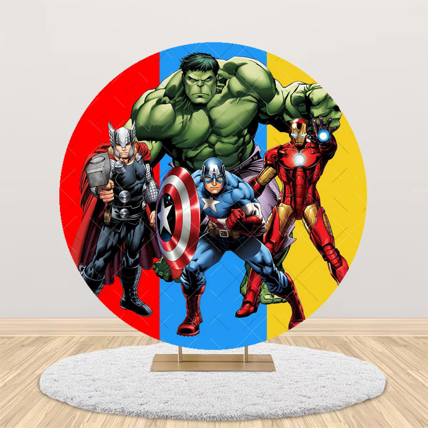 Avengers Theme Round Backdrop  – Photography Sport recenzja i cena