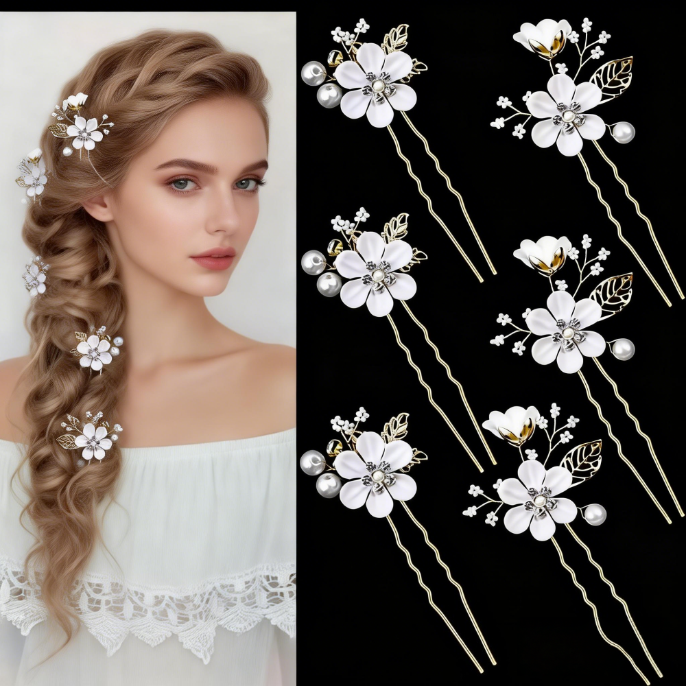 6-Piece Floral Pearl Hairpin S – Photography Date recenzja i cena