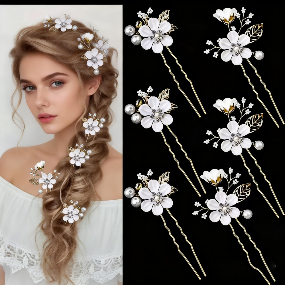 6-Piece Floral Pearl Hairpin S – Photography Date recenzja i cena